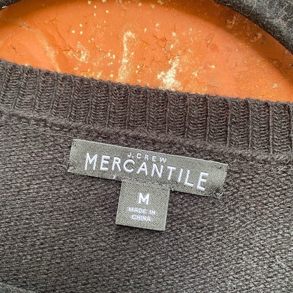 J. Crew Mercantile Womens Medium Black Wool Blend Bell Ruffle Sleeve Sweater - Picture 5 of 9